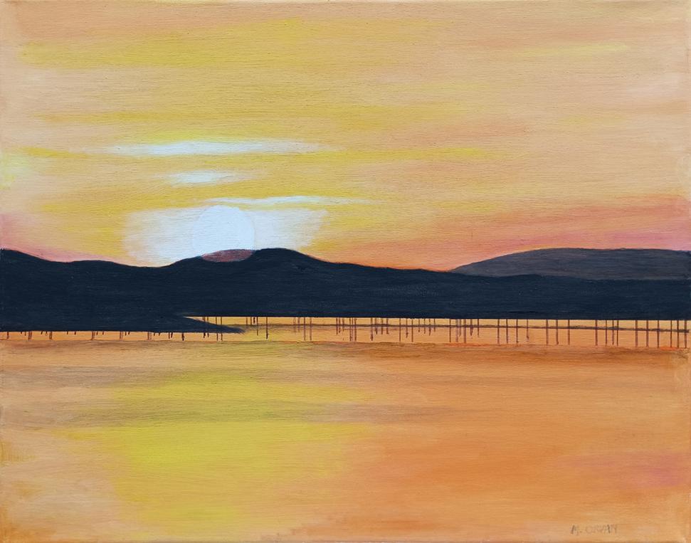 Couche de soleil sur le mont st clair