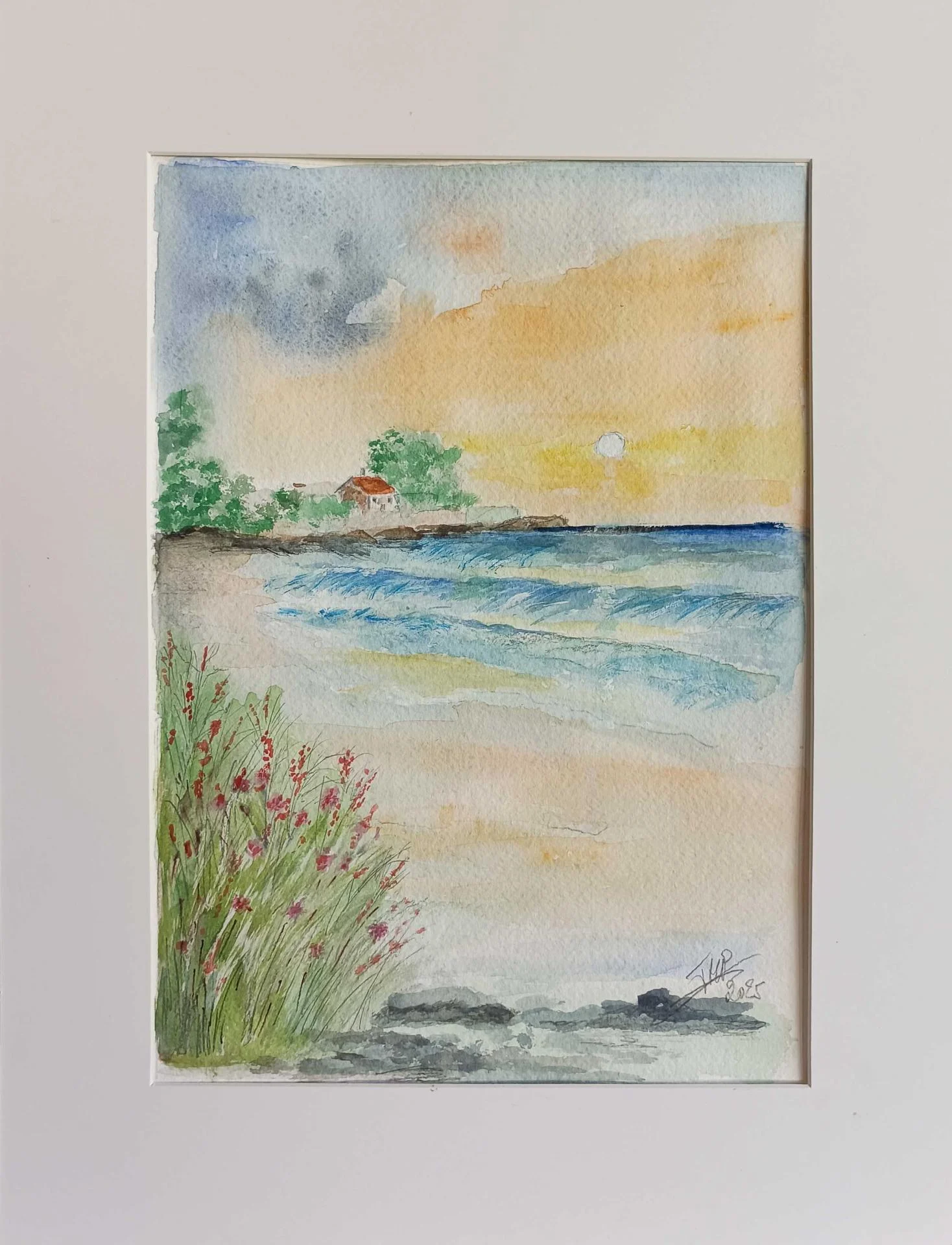 Coucher de soleil sur la plage